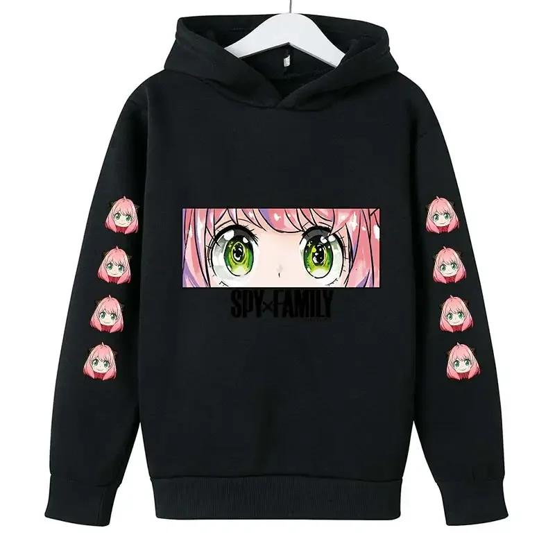 SPY X FAMILY Anya Forger Cute Girls Hoodies Cartoon Printed Sweatshirt Hoodies Children's Clothing Girls Spring Autumn Hoodie