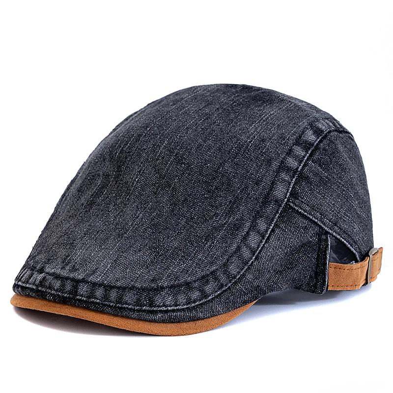 Hot Sale Summer Outdoor Flat Hat Sports Cotton Beret Caps Solid Color Casual Peaked Caps Unisex Cowboy Stylish Sun Hats