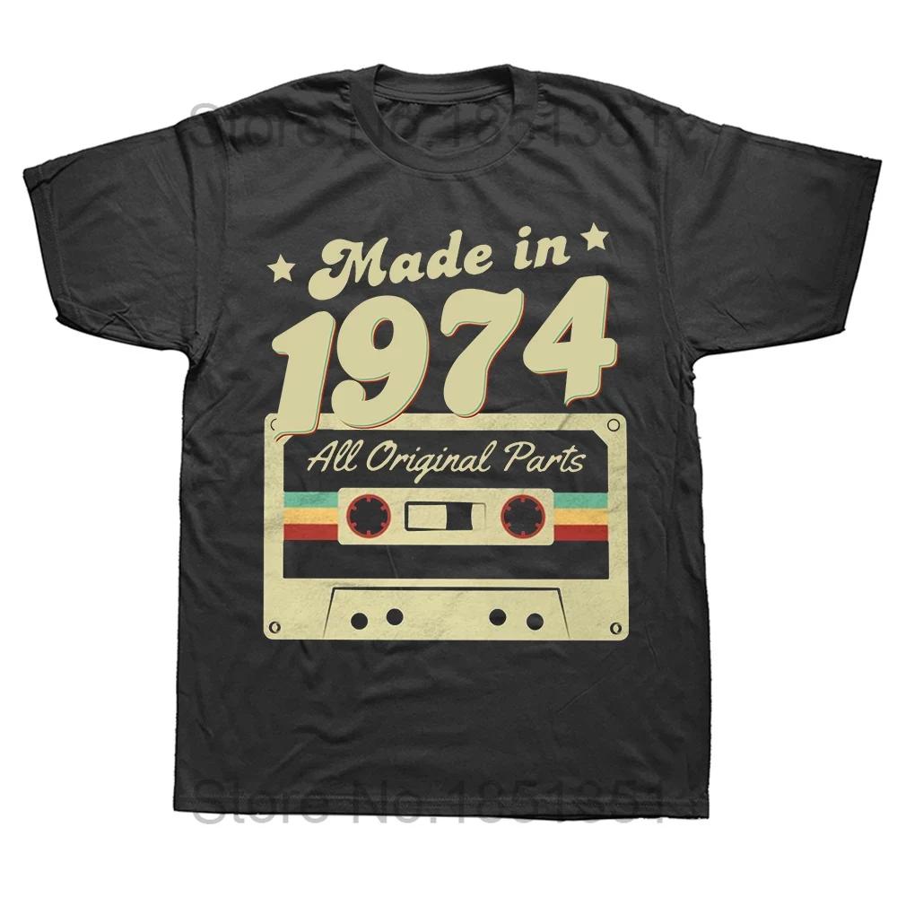 Unisex 50 år gammel Vintage 1974 50-års bursdag Unisex T-skjorte for kvinner Kone Ektemann B-Day Presents Ordtak Sitat Grafisk T-skjorte