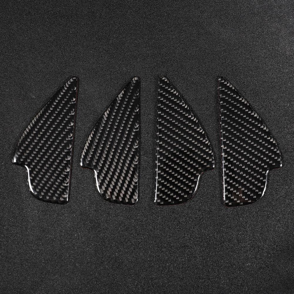 4pcs Carbon Fiber Interior Door Bowl Decor Cover Fits for MAZDA CX5 20132018 Left Hand Driving