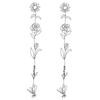 Small Fresh And Simple Butterfly Wicker Flower Plain Flower Waist Belly Arm Tattoo Sticker