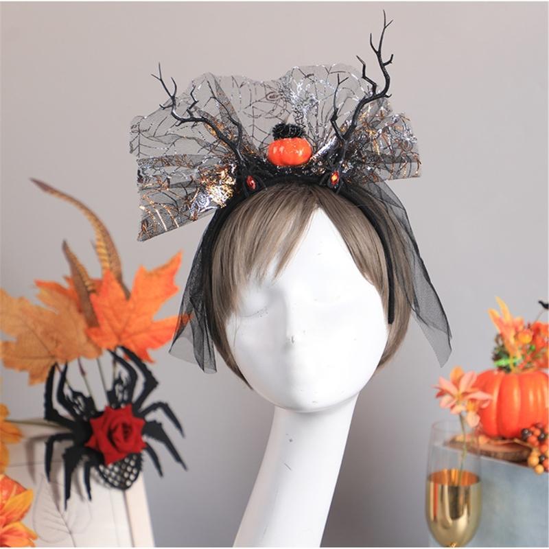 Plastic Skull Headbands For Halloween Parties Gothic Costume Accessory Portable Hair Decors