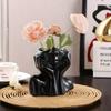 Abstract Face Art Ceramic Vase Nordic Ins Style Desktop Decoration Flower Utensils, Small and Creative Home Furnishings