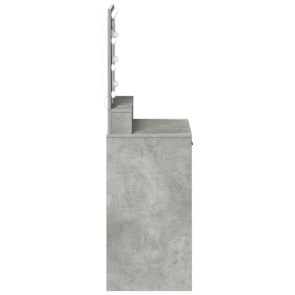 Makeup Table Concrete Grey 50 x 41 x 135 cm Particleboard