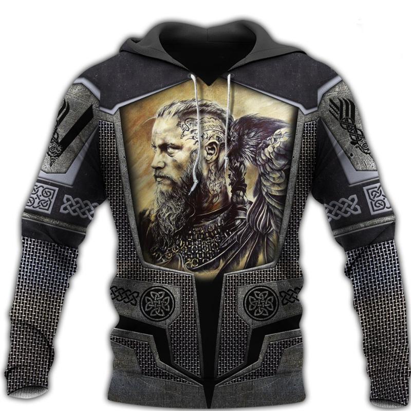 Pánská mikina s kapucí Knights Templar 3D potisk Oversized mikina Harajuku Móda Volná Bunda Pulovr Neformální Streetwear Topy s kapucí