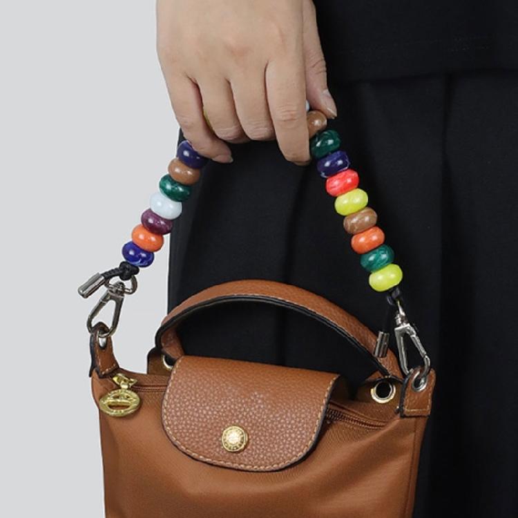 Creative Resin Handbag Chain Colorful Accessory for Unique Bag Decoration Beaded Handbag Accessory