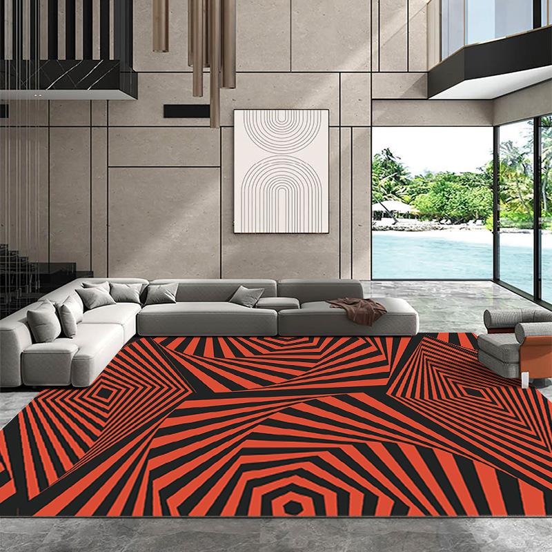3D Vision Whirlpool Carpet Living Room Sofa Coffee Table Mat Bedroom Full of Foot Mat Home Decor Crystal Velvet Floor Mat