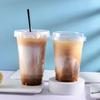 500ml Disposable Plastic Beverage Cups with Flat Lids