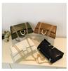 Chain Crossbody Bag Women 2023 Summer New Fashion Bag Women Simple Shoulder Bag Street Trendy Pu Material Small Square Bag