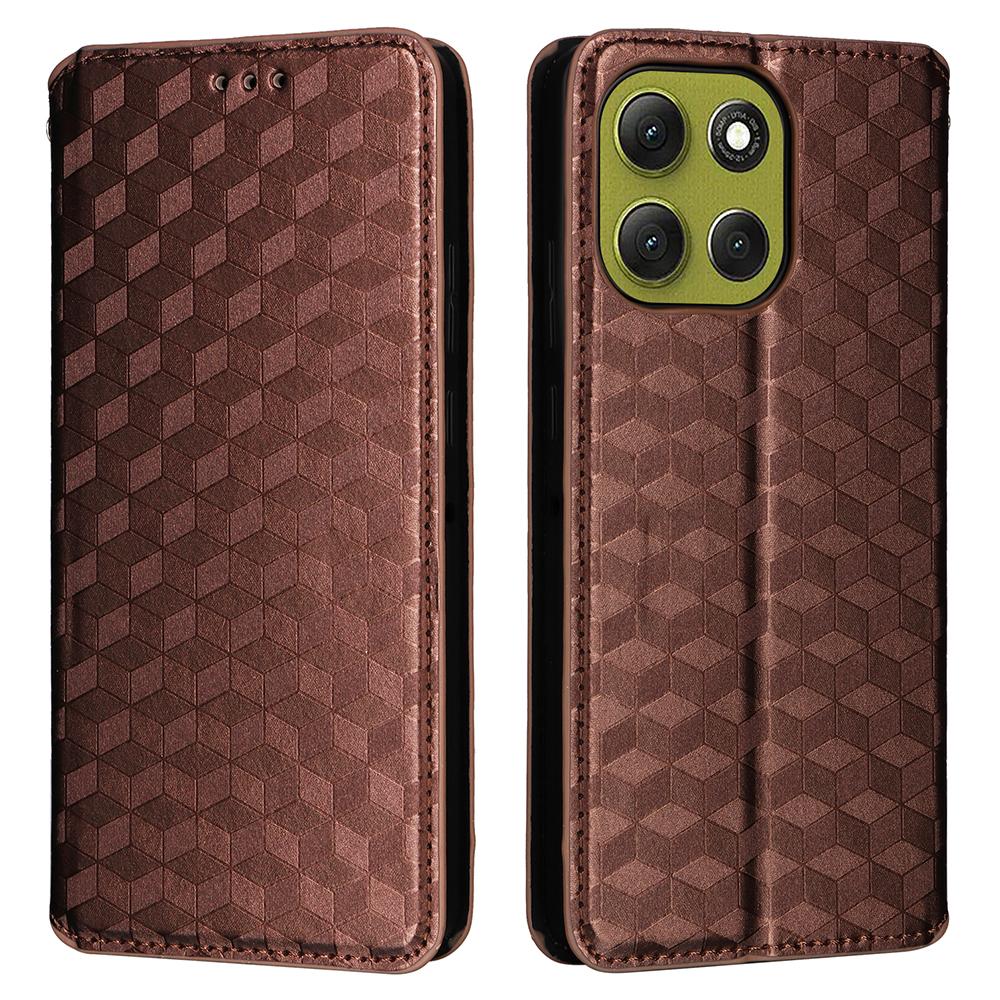 For Motorola Moto G86 5G Case Wallet Rhombus Imprinted Leather Phone Cover