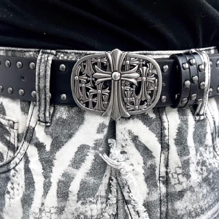 Classical Engraved Waist Strap With Metal Hardware Press Buckles Waistband For Women Men Western Styles Waist Decoration