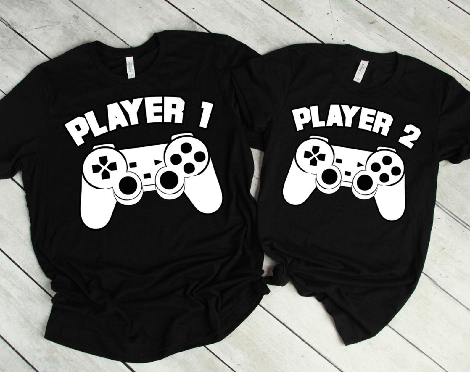 Player 1 Player 2 Shirts, Couple Shirt, Gamer Couple Shirts, Funny Couples Shirts, Matching Shirts, Couple Gamer Gifts M