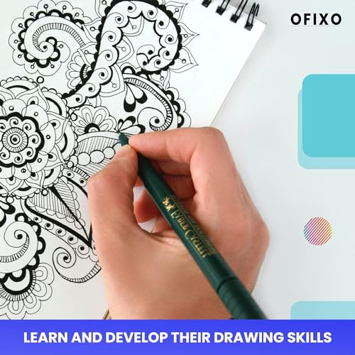 Ofixo A5 Sketchbook 50 Sheet -5.8 X 8.3 Inch 140 Gsm| Top Spiral-Bound Sketchpad For Artists & Academic Use (Pack Of 2) 0 белый