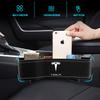 2Pcs Multifunctional Car Seat Crevice Storage Box Seat Gap Slit Pocket Manager For Tesla Model 3 Model S Model X Y Roadster Performance