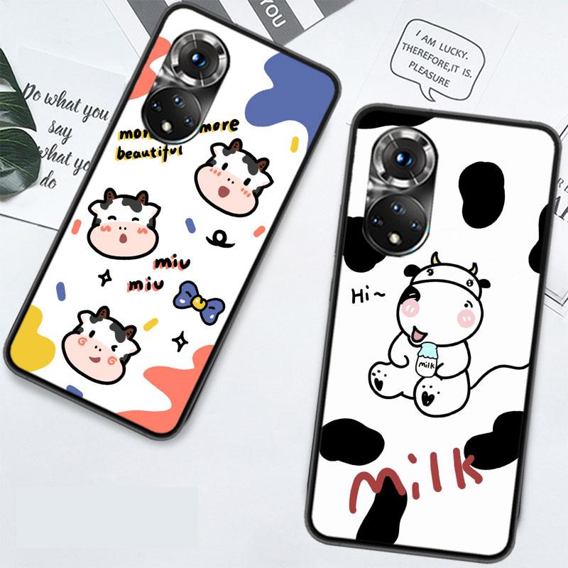 New Cute cow print Phone Case For Huawei P Smart 2021 Y5 Y6 Y7 Y9 Honor 50 20 Pro 10 10I 9 9X Y9S 8 8A 8X 8S 7S Cover
