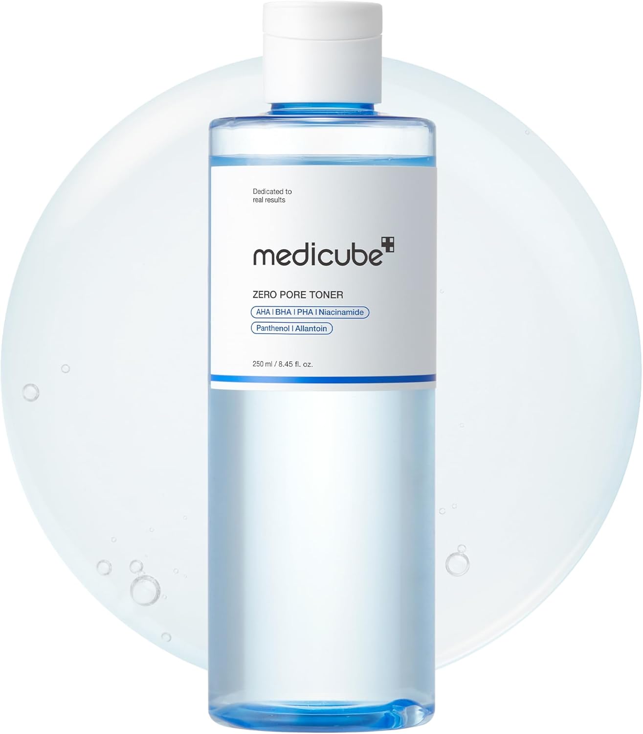 

medicube Тонер Zero Pore I Отшелушивающий Увлажняющий Водный Тонер в Синей Бутылке с AHA, BHA, PHA, Уход за Текстурой и Увлажнением Уход за Кожей (8,8 жидких унций) синий