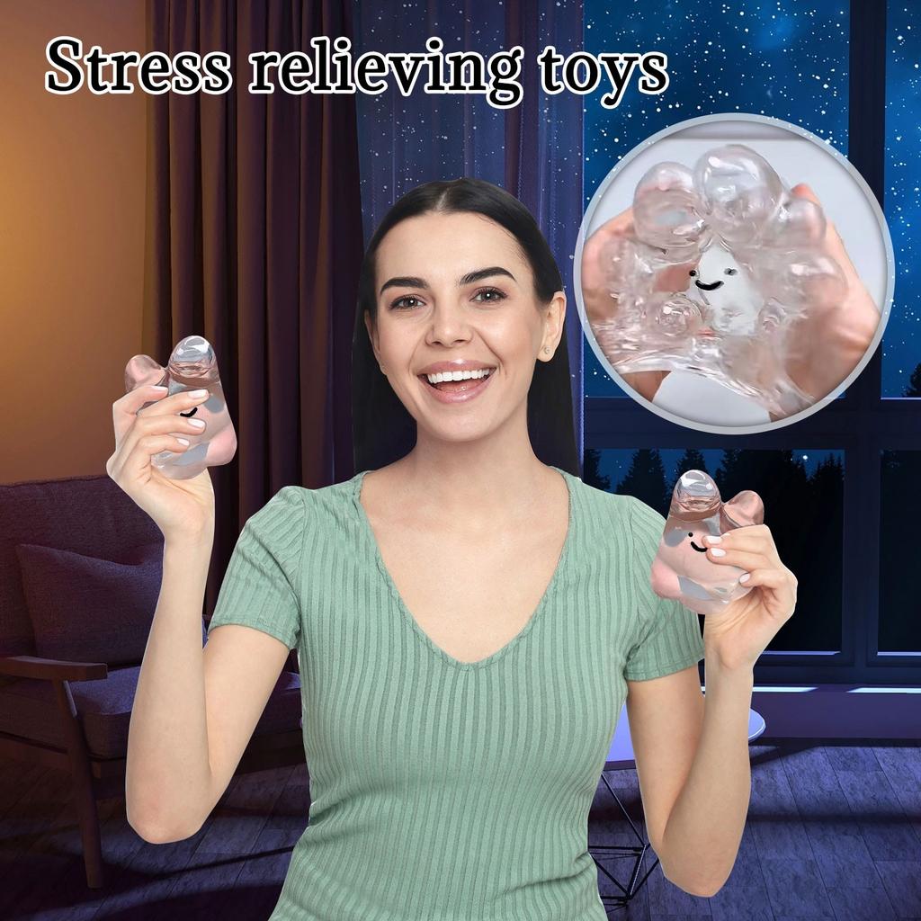 Křišťálový bublinkový králíček mačkací zábavná hračka, Hračka snižující stres a měkká