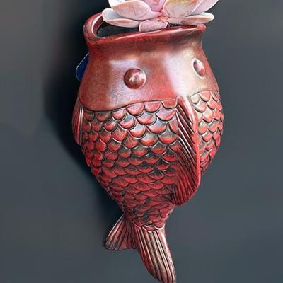 Unieke Muurhangende Vis Bloempot Zonder Boren Vintage Vis Ornamenten Plantenbak Pot Rustieke Stijl Vetplant Bloempot Buiten