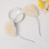 Fashion Fox Cat Ear Hair Band Popular Plush Cat Ear Headband Black White Soft Hairband with Bells Party Cosplay Hair Accessories