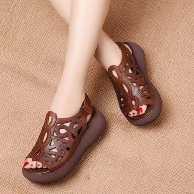 New Style Shoes - Retro Hollow Sandals, Pointed Toe Shoes, Platform Heels, Women's Shoes