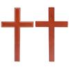 Wooden Crucifix Wall Decor 30cm Simple Smoothly Polished Wood Wall Hanging Crucifix