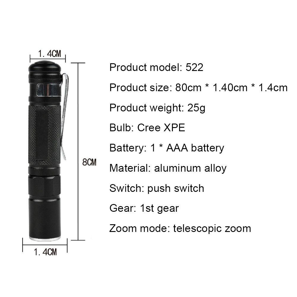 Flashlight Strong Light Focus Power Bank Light Flashlight Torch Mini Pen Lamp Powerful Flashlight