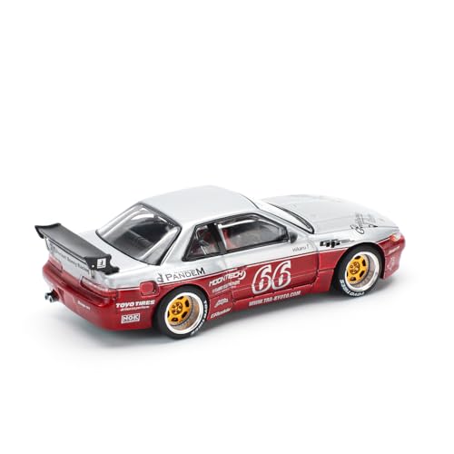 POP RACE 1/64 Pandem Silvia S13 - Moontech Red Fertigmodell PR640258