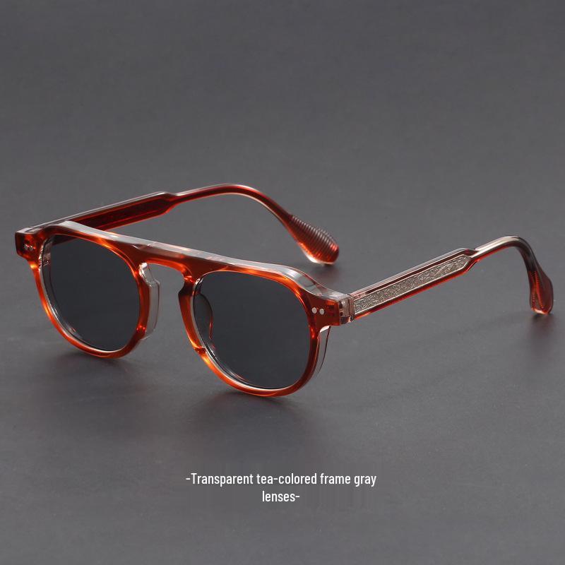 TR Fashion Retro Sunglasses: Trendy Unisex Large Frame, Gradient Lenses, Fresh Colors, UV Protection for Driving.
