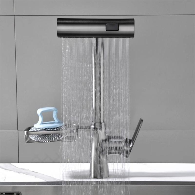 Pull-out Kitchen Faucets Splash-proof Sink Faucet for Washing Vegetables Household Hot and Cold Pressurized Sink Faucet