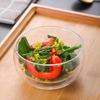 300ml/500ml Clear Double Layer Glass Bowl Heat-resistant Fruit Salad Bowl Kitchen Glassware For Home Food Serving Storage