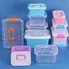 Plastic Storage Box with Lid Portable Transparent Organizer Box Kids Toys Student Stationery Container Cosmetics Sorting Box
