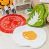 Adorable Cartoon Vegetable & Egg Tufted Rug - Cozy, Cold-Proof Carpet for Children's Bedroom