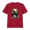 NEVERMORE American Retro Womens Classic T Shirt Black Vintage Washed Breathable Casual Unisex Fashion Top For Everyday Wear