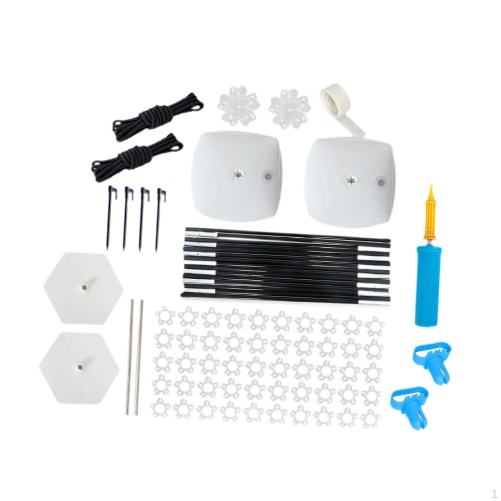 

Balloon Arch Stand Kit Adjustable Frame for Shower Black Hex Base