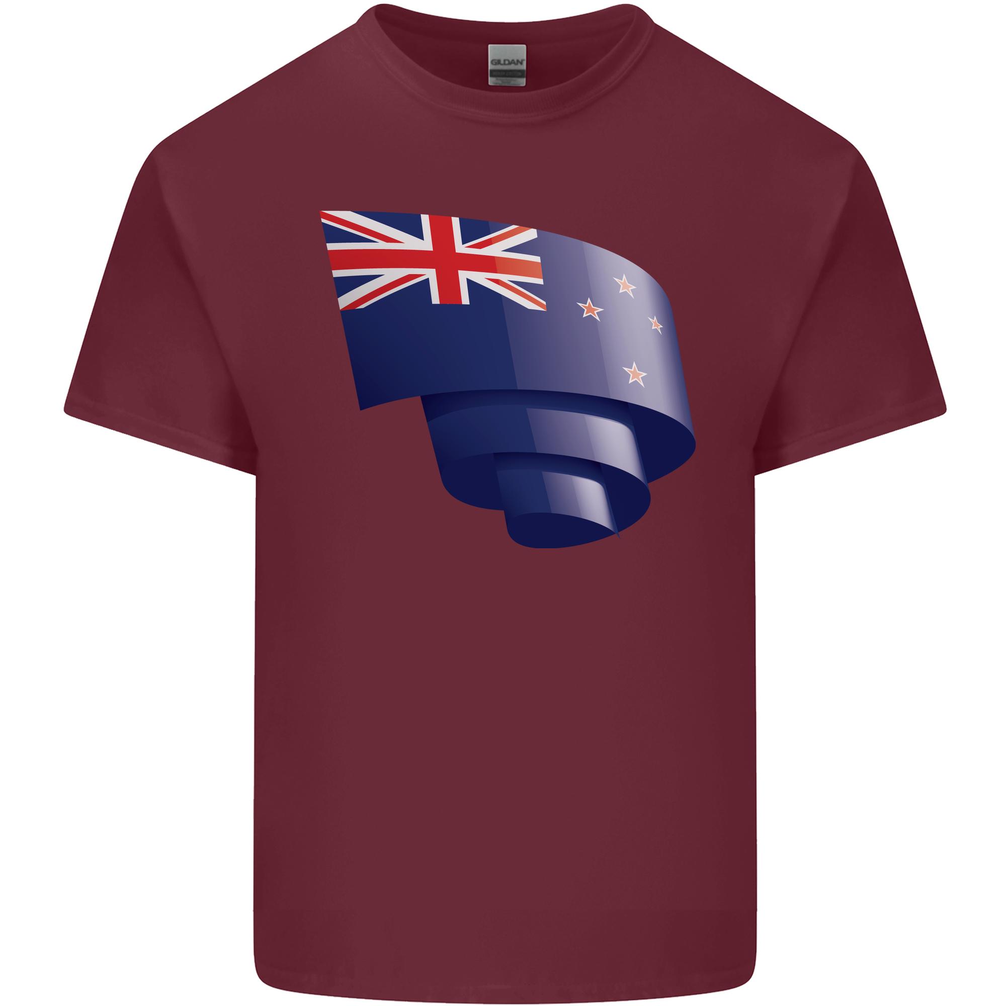 Curled New Zealand Flag Zealander Kiwi Day Unisexs Light Cotton TShirt S
