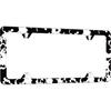 Black And White Cow Print License Plate Frame Funny Spots License Plate Frames Animal Pattern Auto Accessory Bracket Stainless Steel License Plate