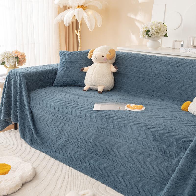 Winter Plush Sofa Towel Anti-Cat Scratch Lazy Sofa Cover Sofa Cushion Four Seasons Universal Sofa Full Cover Cloth