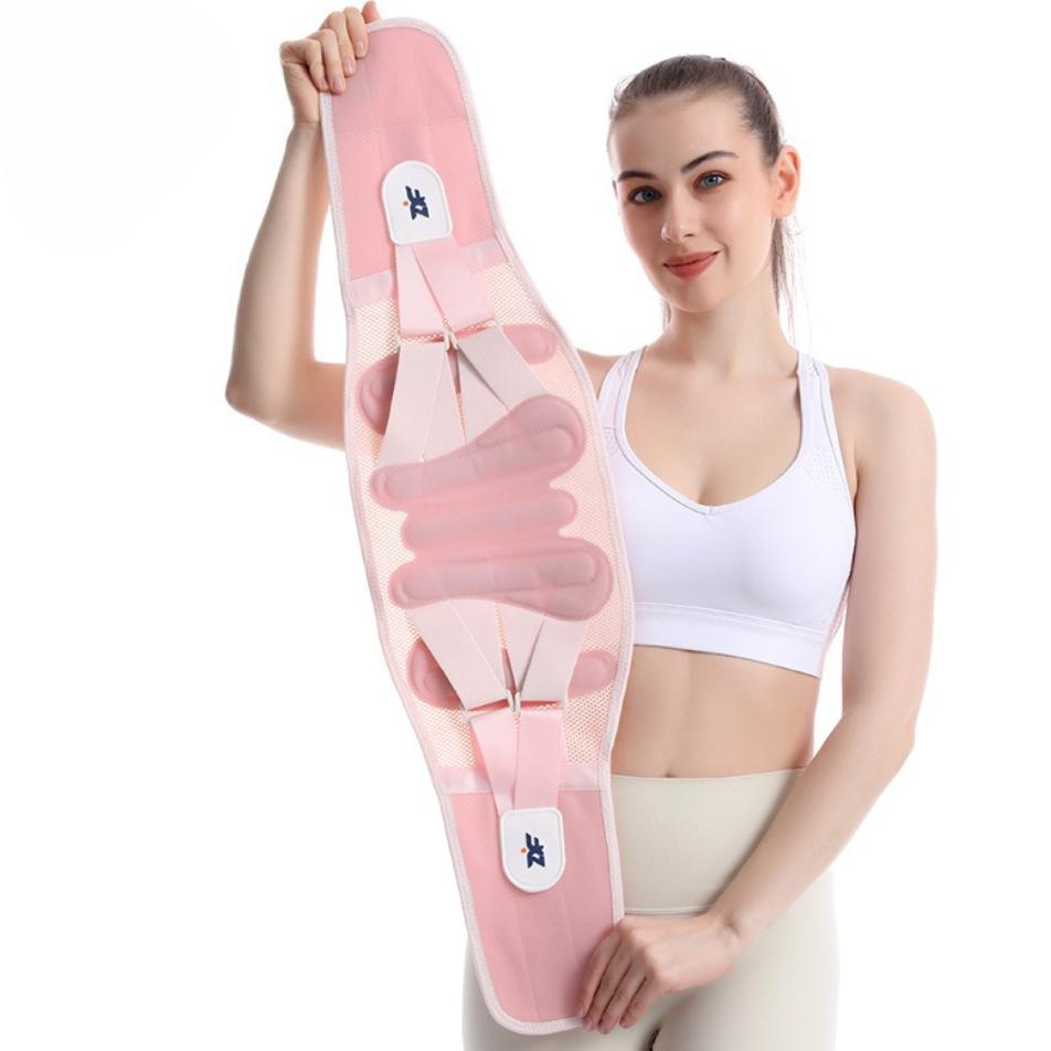 

Корсет для облегчения боли в пояснице, поясничный поддерживающий пояс для мужчин и женщин с поясничной накладкой, эргономичным дизайном и мягким дышащим 3D-трикотажным материалом XXL120cm розовый