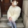 Fashion Luxury Cropped Faux Fur Coat Women's Winter Ins Hot Fluffy Short Faux Fur Jacket Street Style Warm Outwear