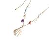 Natural Shell Beaded Necklace Summer Beach Jewelry Adjustable Clavicle Chain For Women Vacation Accessories