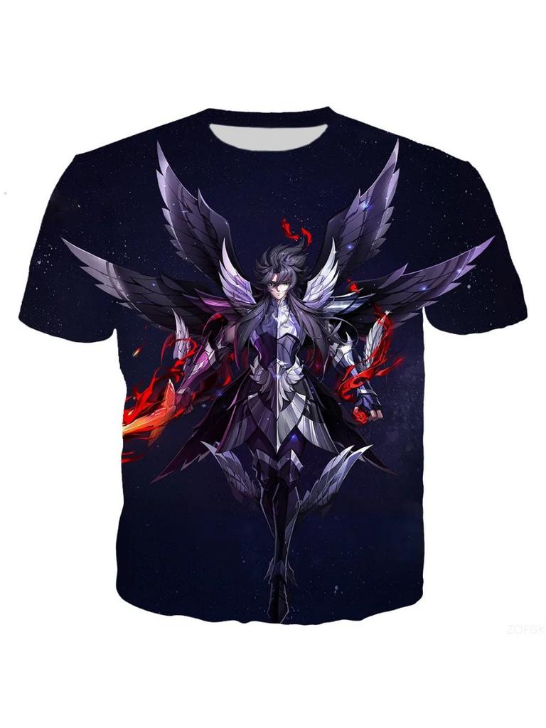 Summer New Harajuku Saint 3D Printed Street Fashion Casual Children's Clothing T-shirt Round Neck Short Sleeved Top