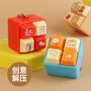 DIY Cartoon Keyboard Keycap Fidget Keychain Squeeze Cube Music Stress Relief Toy Pass the Time Button Pinch Stress Ball