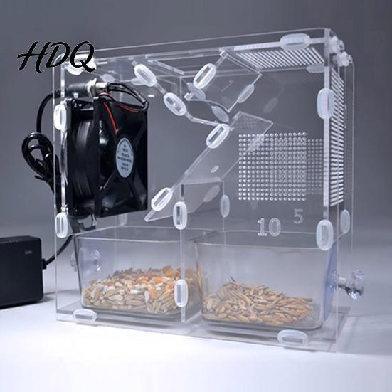 Small Seeds Separator Bird Grain Cleaner Adjustable Speed Winnower Machine Transparent Acrylic Millet Cleaning