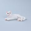 Simulation Cat Pet Model Cartoon Lying Cat Statue Adorable Cat Ornament  Dashboard Figurine