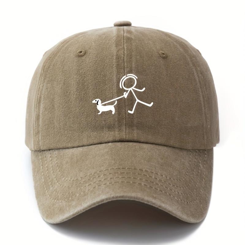 Dog fashion printed baseball cap, gift for dog lovers, simple and stylish design, outdoor travel equipment