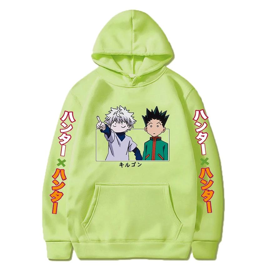 Hunter X Hunter Japonsko Anime Muži Dámské Mikiny Harajuku Gon Killua Potisk mikina velké velikosti Unisex podzimní zimní streetwear