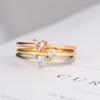 1PC Simple Women's Fashion Wedding Band Engagement Heart Ring Party Birthday Anniversary Gifts