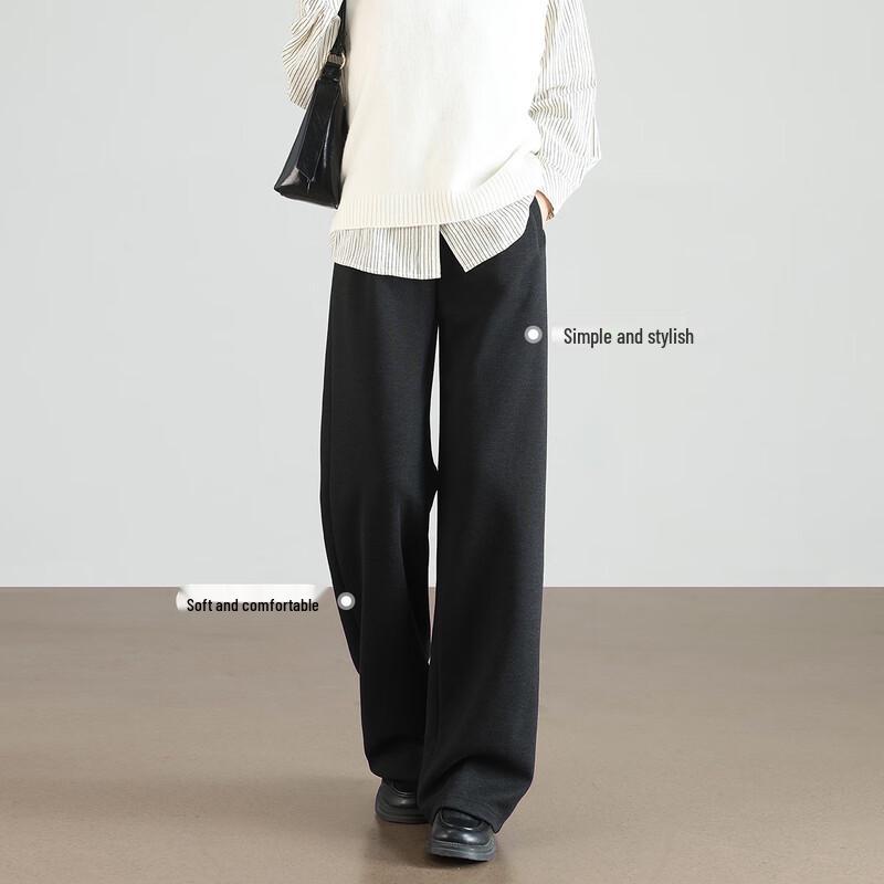 HSTYLE Tencel Wool Blend Slimming Commuter Trousers