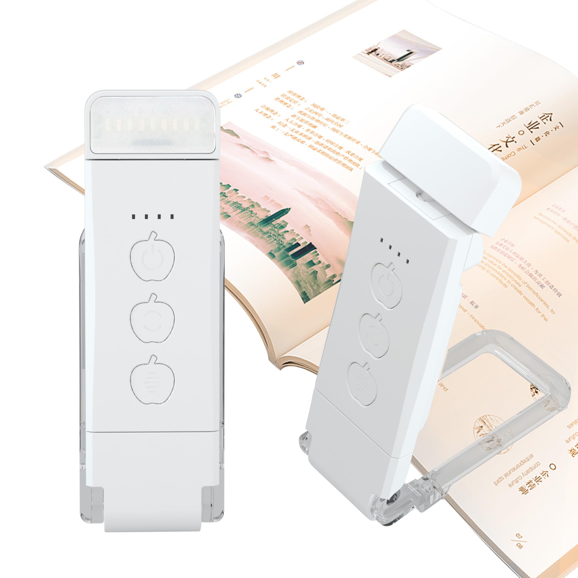 

COPPOR LED Reading Light, USB Rechargeable, 5 Dimmable Levels, 3 Color Temperature Settings, Clip-on, Flicker-Free, Eye-Friendly, for Nighttime