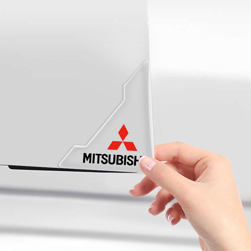 Car Door Corner Cover Anti-Scratch Protection 3D Badge Sticker For Mitsubishi Asx Lancer Outlander Pajero Ralliart Accessories Car Styling